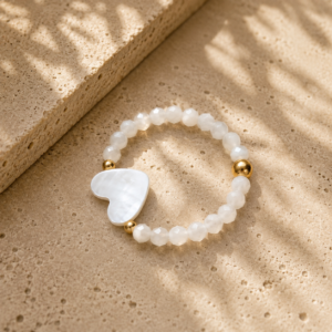 Pierścionek Moonstone Heart
